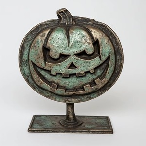 Linterna de Calabaza de Bronce para Halloween, Decoración de Exterior, Linterna de Calabaza de Metal Resistente para Uso Adulto - Product Image 5