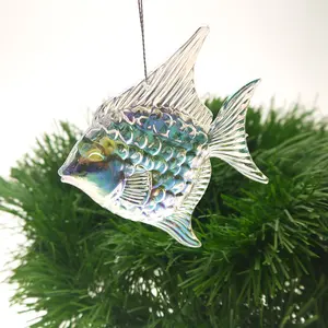 圣诞水晶塑料热带鱼装饰圣诞挂饰
