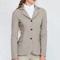 Chaqueta de equitación profesional para mujer, transpirable, de poliéster/algodón, diseño ligero, costuras resistentes, larga