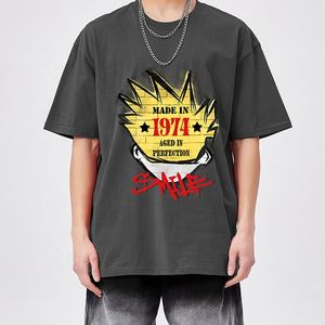 Camiseta personalizada de gran tamaño con hombros caídos para hombre, camiseta de corte regular de peso pesado, ropa de calle de lona de algodón 100%, logotipo bordado rápido - Product Image 5