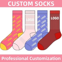 Chaussettes de sport personnalisées en polyester et coton tricotées mi-mollet – Créez votre propre design – Respirantes et durables – Unisexe