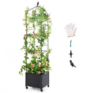 Fioriera Rialzata Quadrata Grande per Esterni, Vaso per Piante da Balcone per Decorazione e Cura del Giardino - Product Image 2
