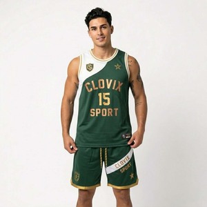 Équipement de basketball pour équipe professionnelle, maillot et short entièrement personnalisés par sublimation, vêtements de sport originaux Clovix Sport - Product Image 1