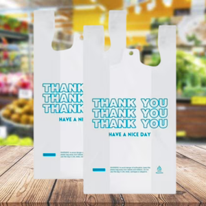 Custom Printed <b>Biodegradable</b> Plastic Garbage Bags HDPE Waterproof Durable Tear Resistant Drawstring OEM - Product Image 1