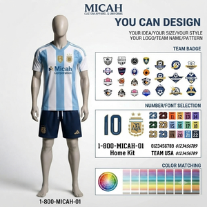 Conjunto de Uniforme de Fútbol Sublimado Personalizado, Uniforme de Fútbol Unisex, Kit Completo, Logotipo del Equipo Personalizado, Número en la Parte Delantera, Pantalones Cortos Transpirables de Secado Rápido - Product Image 6