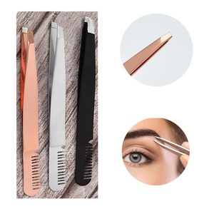 Ensemble de pinces à épiler de qualité supérieure en acier inoxydable, pinces à épiler pour sourcils avec peigne, instruments de beauté pour femmes - Product Image 1