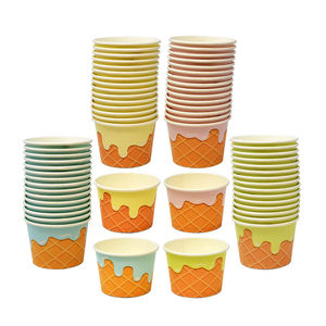 Vasos Desechables Biodegradables Personalizados para Ensaladas y Helados de 3oz, 4oz, 5oz y 8oz con Tapa Plana/Cúpula Transparente y Diseño de Doble Pared - Product Image 1