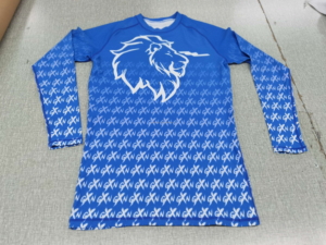 <b>Long</b> <b>Sleeve</b> Rash Guard Polyester Quick Dry <b>Compression</b> <b>Shirt</b> with Lion Print Front - Product Image 2