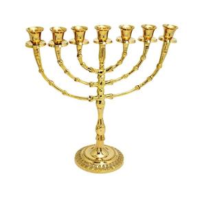 Menorah Tradicional Extra Grande para Hanukkah, para usar con Velas de Shabat o Copas de Aceite, Menorah de Aspecto Antiguo para Templo - Product Image 5