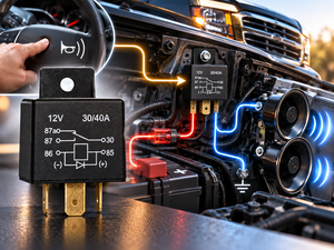 รีเลย์ยานยนต์ 40A 12V DC 5 ขา SPST NO กำลังสูง ระบบแม่เหล็กไฟฟ้าอัตโนมัติ - Product Image 5