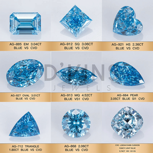 Diamant de laboratoire D'vins 3.13CT, vert bleu intense fantaisie, VS1, taille trèfle, certifié IGI, pour la fabrication de bijoux - Product Image 4