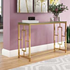 Handcrafted Metal <b>Console</b> Furniture Featuring <b>Marble</b> Top Modern Decorative <b>Table</b> For Luxury Hallway Display Requirements - Product Image 5