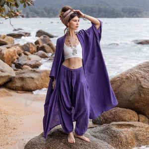 Nouvelle Robe Kimono Longue Sexy 2025 – Unisexe, Grande Taille, Écologique Viscose/Coton, 1 Pièce Tie-Dye pour Vacances et Fêtes - Product Image 3