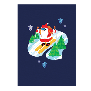 Carte de vœux 3D pop-up sur le thème du Père Noël en avion, avec enveloppe, faite à la main pour Noël, en papier, pour les fêtes - Product Image 5