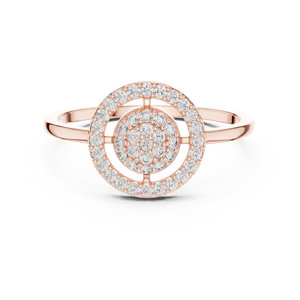 Anillo minimalista apilable con diamante de corte redondo para mujer, banda a juego de oro macizo de 14k, para regalo, compromiso, aniversario, boda - Product Image 6