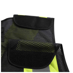 Chaleco de Seguridad de Manga Corta Bicolor, Tejido de Malla Tricot, ANSI Clase 1, Impermeable, con Luz LED Intermitente, Logotipo Personalizado, Tallas Grandes - Product Image 4