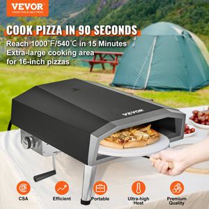 Forno per Pizza da 16 pollici all'aperto in acciaio inossidabile a Gas Grill portatile con rivestimento in pietra per Pizza girevole a 360 gradi - Product Image 2