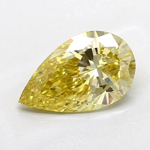 Diamant de laboratoire de 1,64 ct, taille poire, jaune intense fantaisie, VS2 - Product Image 1