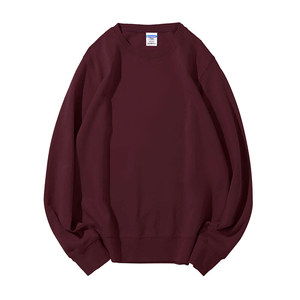 Sweat-shirt unisexe à col rond surdimensionné en molleton, couleur unie, coupe classique, pull tricoté décontracté, respirant, polyester/coton, pour l'hiver - Product Image 1