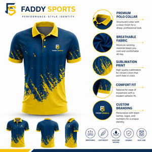 Custom Men's Quick Dry Sports <b>Polo</b> <b>Shirt</b> Breathable Sublimation Print Performance Golf Tennis Athletic Team Wear <b>Polo</b> T-<b>Shirts</b> - Product Image 5