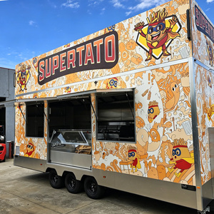 Food Truck con Vetrina Refrigerata Esterna e Cucina Commerciale Completamente in Acciaio Inox per Patatine Fritte e Fast Food - Product Image 1