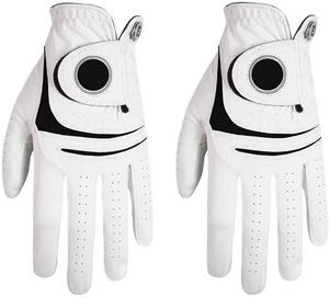 Gants de golf en cuir de cabretta de qualité supérieure, durables, flexibles et confortables, en peau de mouton, pour hommes, main gauche ou droite, résistants à l'usure et à la pluie - Product Image 3