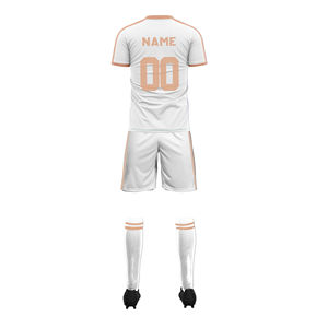 New Luxury Solid Custom Soccer Jersey Set Short Sleeve Professional Teamwear Winter Uniform 100 Percent <b>Polyester</b> Breathable Kit - Product Image 4