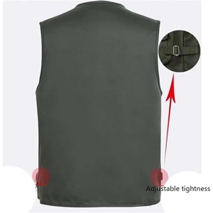 <b>Men's</b> <b>Denim</b> 100% Cotton High Street Sleeveless <b>Vest</b> V-Neck Multiple Pockets Breathable Windproof Plus Size Summer Outerwear - Product Image 6