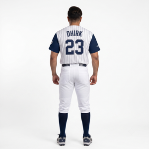 Camiseta de Béisbol Personalizada para Hombre, con Rayas, 100% Poliéster que Absorbe la Humedad, Cierre Completo con Botones, Corte Atlético, OEM ODM - Product Image 2