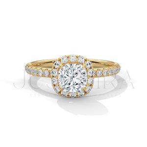 Elegant Design 14k Rose Gold Engagement <b>Ring</b> Classic <b>Proposal</b> <b>Ring</b> With Cushion Cut Moissanite Diamond Wedding Jewelry For Women - Product Image 2