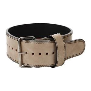 Ceinture de musculation PowerLift Pro en cuir véritable pour soulevé de terre et squat – Ceinture Iron Grip Pro – Soutien lombaire robuste - Product Image 2