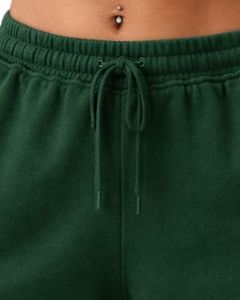 Customized Women Dark Green Cotton Fleece <b>Shorts</b> Elastic Waist Casual Summer Lounge Wear Custom Manufacturer Premium Quality - Product Image 5