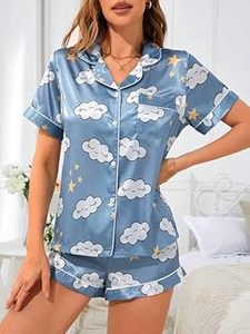 Conjunto de Pijama Suave para Mujer, 2 Piezas, Manga Corta, Ropa de Dormir Cómoda - Product Image 2