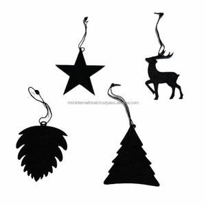 Décorations de Noël Ornements pour arbre de Noël Ornement de bas en métal avec étoile d'arbre Utilisation comme suspension pour décor d'arbre de Noël - Product Image 5