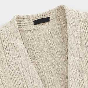 Cárdigan Largo para Mujer, Cuello en V, Frente Abierto, Tejido con Bolsillos, Ropa de Abrigo Informal para Otoño, ODM 6XL - Product Image 4