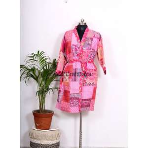 Kimono de Algodón Puro 100% con Estampado Floral Vintage, Ropa de Dormir de Invierno para Mujer, Superventas - Product Image 1