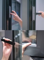 Ventana Plegable de Aluminio con Doble y Triple Acristalamiento de Acero Inoxidable CE