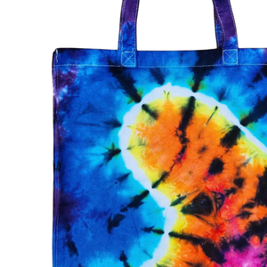 New Quality Heavy Cotton Canvas Shopping Tie Dye Tote <b>Bags</b> With Closure Comfortable Custom Logo And Size - Product Image 5