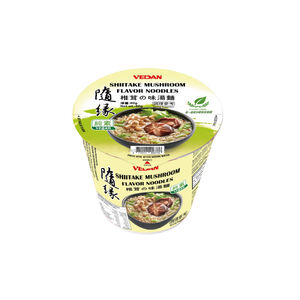 Soupe de nouilles instantanées au shiitake saveur légumes, en céréales de blé cuites (gobelet) - Product Image 2