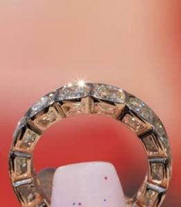 Anillo de Boda Minimalista con Corte Cojín, Geométrico, Plata de Ley 925, Chapado en Oro, Engaste de Bisel, Moissanita, para Mujer/Unisex - Product Image 5