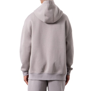 เสื้อสเวตเตอร์คาร์ดิแกนแบบรูดซิปผ้าขนแกะพิมพ์ลายโลโก้ได้ตามต้องการเสื้อกันหนาวมีฮู้ดทรงโอเวอร์ไซส์สำหรับผู้ชาย - Product Image 5