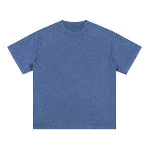 Camiseta de Hombre de Algodón Tejido con Efecto Desgastado Vintage, Lavado Ácido, Corte Regular, Serigrafía, Logotipo Personalizado, Ecológica - Product Image 5