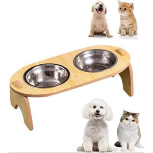 Comedero para mascotas de madera, elegante, clásico, vintage, moderno, ecológico, único y de alta calidad, al por mayor. - Product Image 6