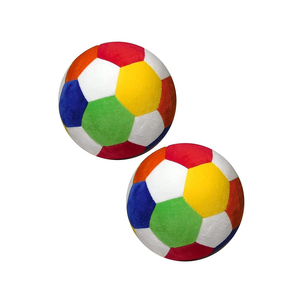 Porte-clés ballon de football en plastique unisexe pour enfants de 8 à 13 ans, blanc avec motifs noirs, jouet anti-stress - Product Image 4