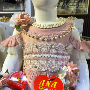 Nuevo conjunto de vestidos elegantes para niños para ropa de fiesta, vestido de algodón de papel para niña con diadema diseñado para niños - Product Image 3