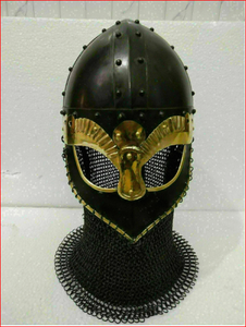 Casque de Viking, Armure de Guerrier, Chevalier, Maille de Chaîne, Casque de Guerrier Viking, Armure Médiévale en Métal - Product Image 4