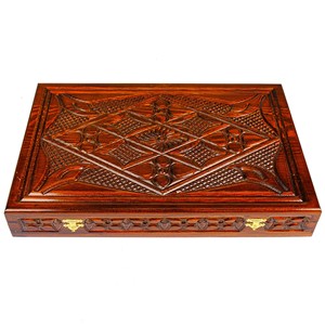 Caja de Madera de Nogal Negro para Cuentas de Oración al por Mayor |   Diseño de Incrustaciones Hecho a Mano - Product Image 3