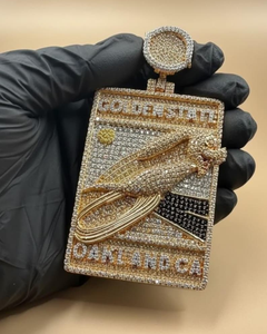 Customized VVS Moissanite Name Letter <b>Pendant</b> For Men's 925 <b>Silver</b> Gold Plated Iced Out <b>Pendant</b> Hip Hop Style <b>Initial</b> <b>Pendant</b> - Product Image 1