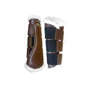 รองเท้าบูทสำหรับม้าแบบ Flex Trainer Splint ทำจากหนังสังเคราะห์บุด้วยขนแกะนุ่ม พร้อมสายรัดเวลโคร 3 เส้น ขนาดใหญ่ 1 คู่ - Product Image 1