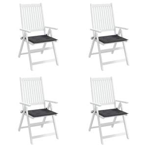 Ensemble de 4 coussins de chaise anthracite pour décoration extérieure - Product Image 4